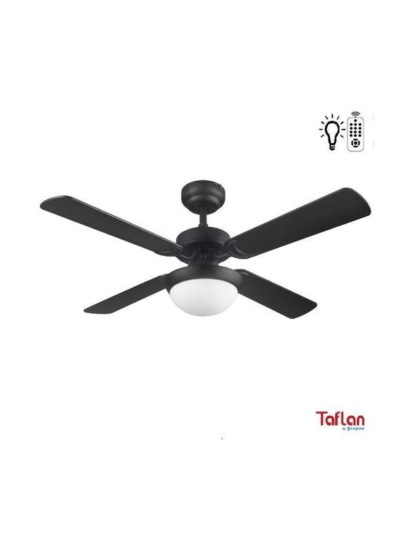Taflan L42043 Aydınlatmalı Siyah Uzaktan Kumandalı Tavan Vantilatörü - Image 1