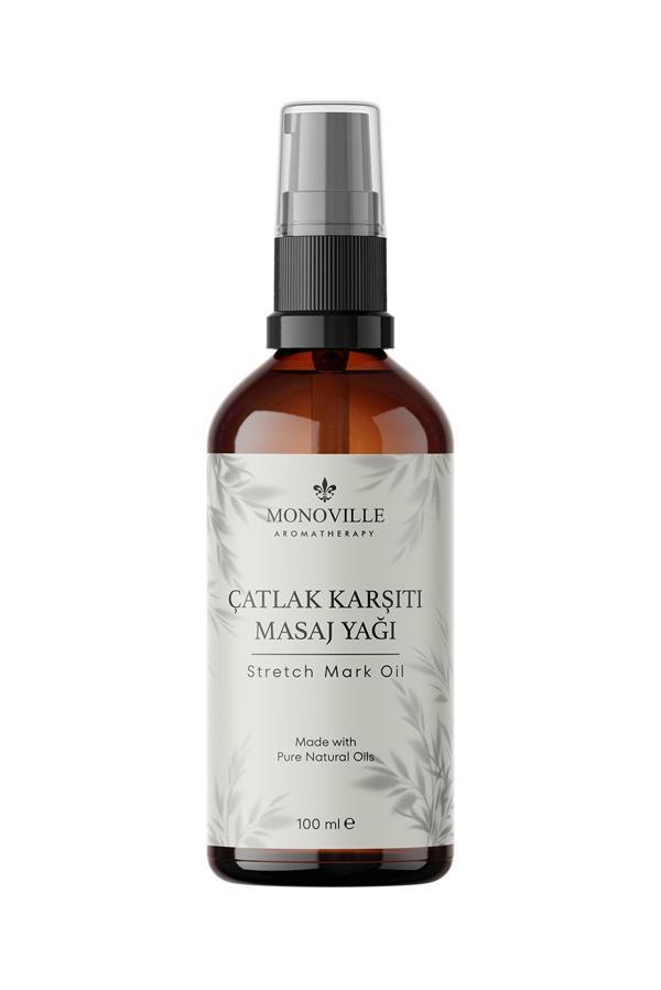 Çatlak Karşıtı Masaj Yağı 100 ml Cam Şişede %100 Doğal (Stretch Mark Oil) - Image 1