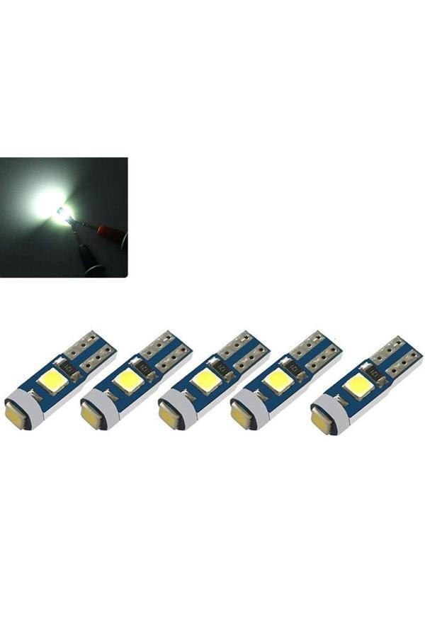 Zembil 5 Adet T5 Led Kilometre Kadran Ambians Aydınlatma Led Ampul Beyaz - Image 1