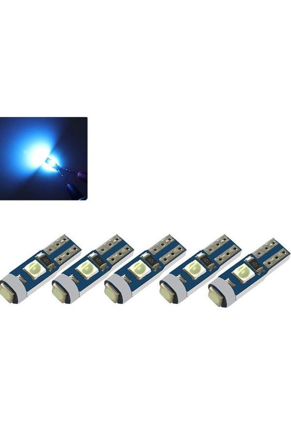 Zembil 5 Adet T5 Led Kilometre Kadran Ambians Aydınlatma Led Ampul Buz Mavisi - Image 1