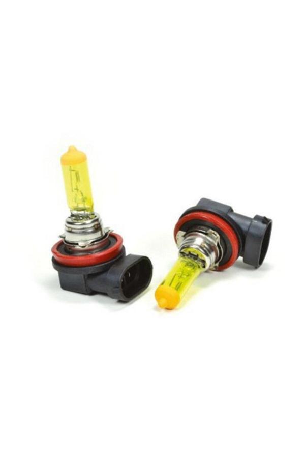 Flösher 12V 100W H11 Süper Sarı Işık Civciv Sarısı Limon Sarısı Ampul Seti - Image 1