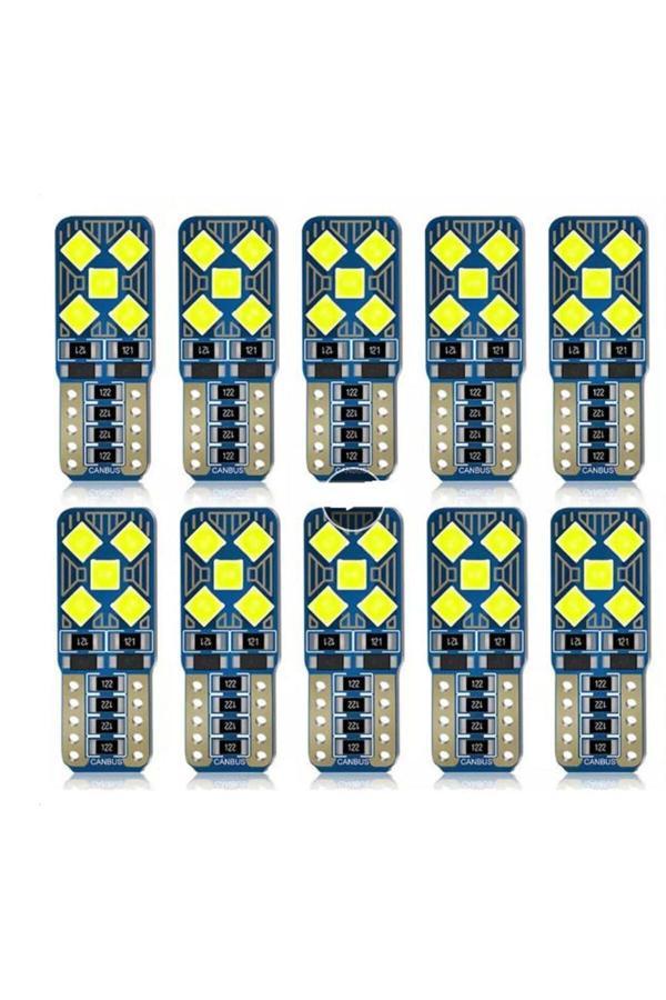 Femex 10 Adet T10 Led 10 Ledli Mini Yassı Park Plaka İç Aydınlatma Ledi Ledi Beyaz - Image 1
