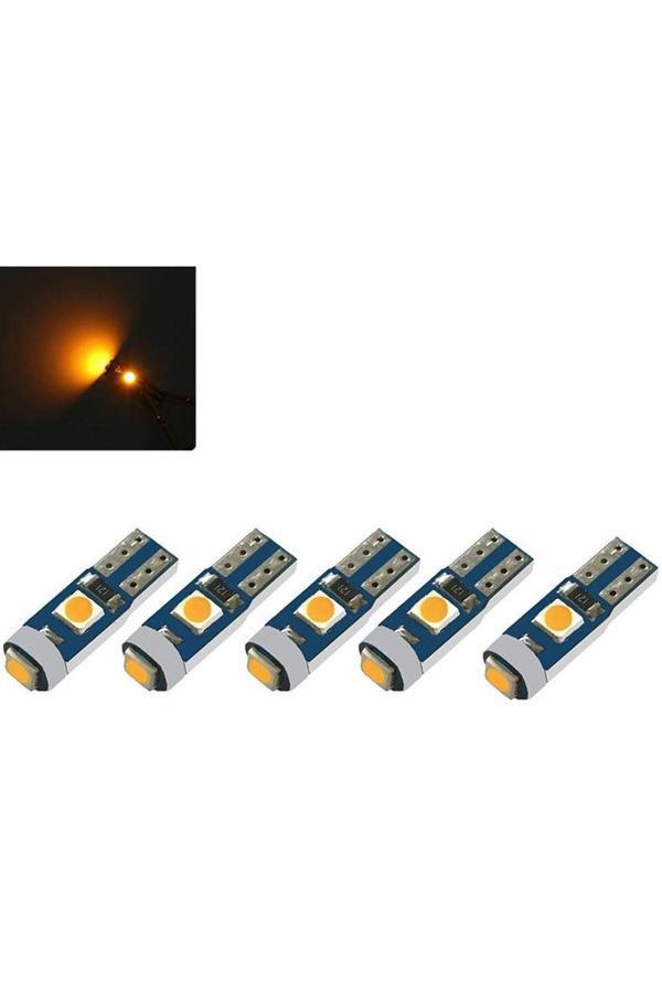 Zembil 5 Adet T5 Led Kilometre Kadran Ambians Aydınlatma Led Ampul Turuncu - Image 1
