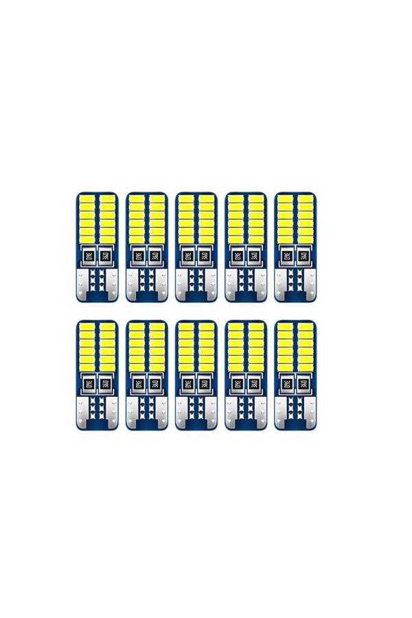 Femex 10 Adet T10 Led 24 Ledli Mini Yassı Park Plaka İç Aydınlatma Ledi Ledi Beyaz - Image 1