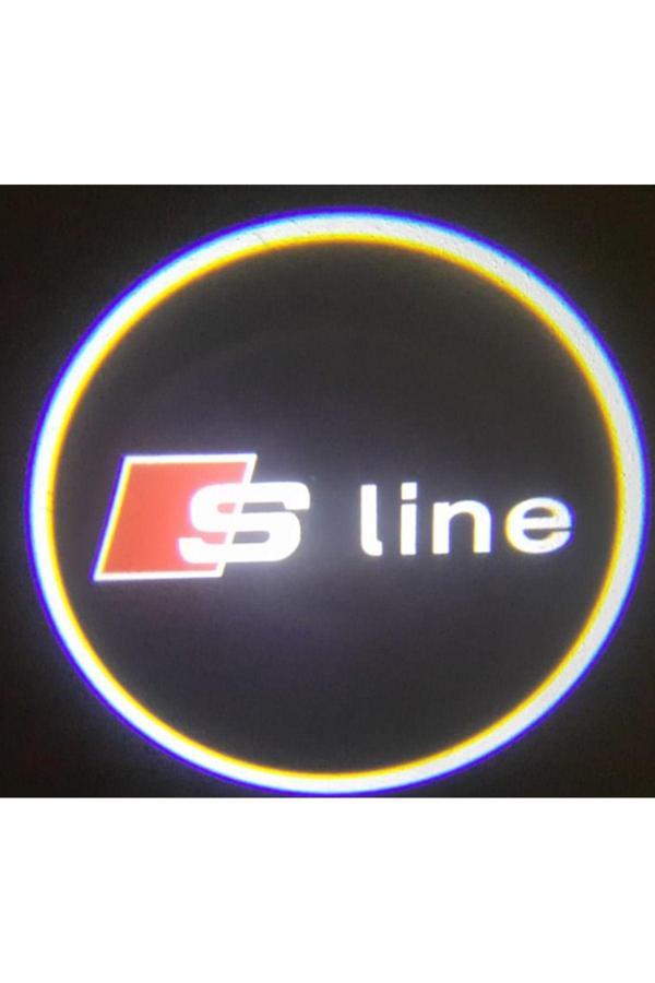 Zembil 2 Adet Audi S Line İle Uyumlu Pilli Yapıştırmalı Sensörlü Mıknatıssız Kapı Altı Led Logo - Image 1