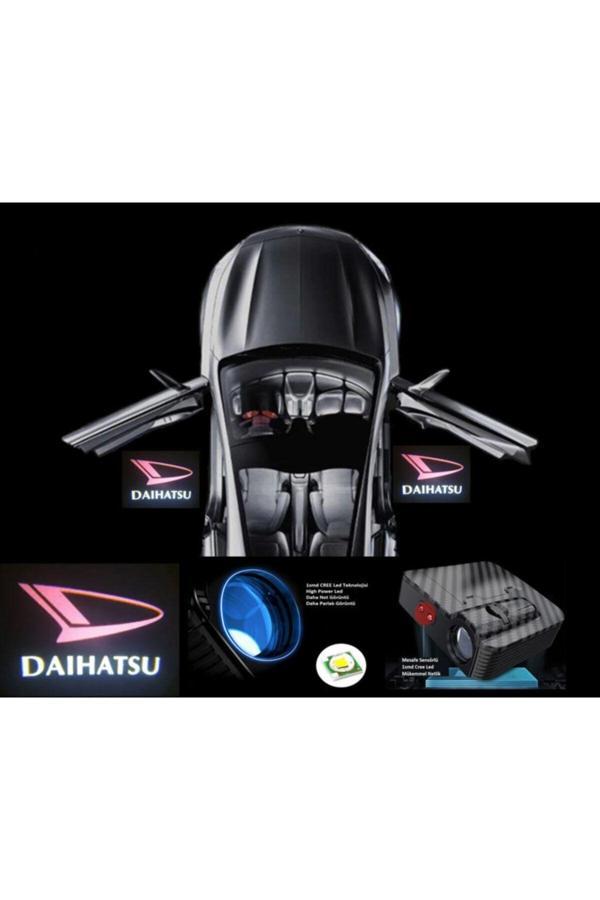 Zembil 2 Adet Daihatsu İle Uyumlu Pilli Yapıştırmalı Sensörlü Mıknatıssız Kapı Altı Led Logo - Image 1
