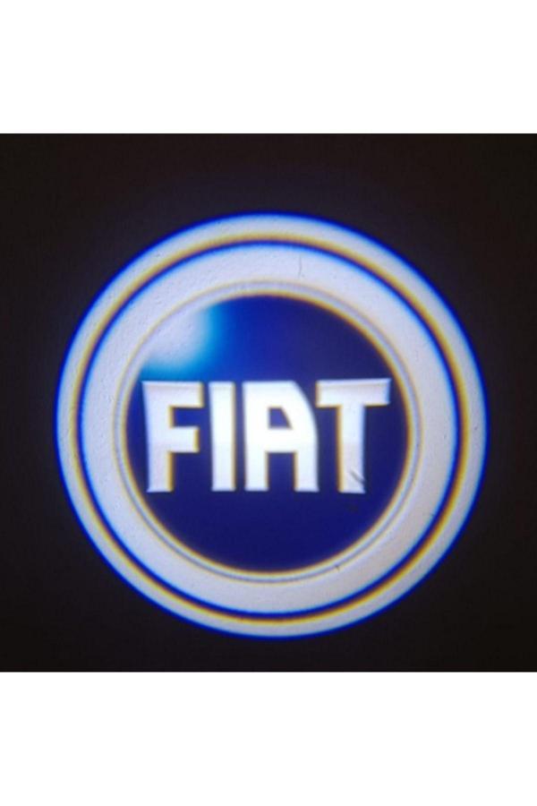 Zembil 2 Adet Fiat İle Uyumlu Pilli Yapıştırmalı Sensörlü Mıknatıssız Kapı Altı Led Logo (Mavi) - Image 1