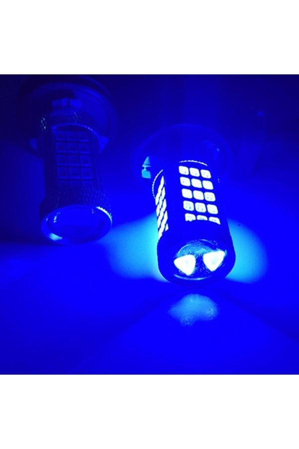 Femex 2 Adet H11 Sis Farı İçin Özel Led Ampul Mercekli 66 Ledli Mavi - Image 1