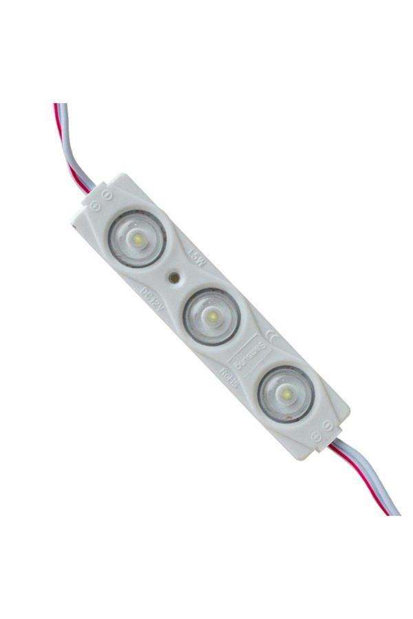 Zembil 10 Adet 12V 1.5 Watt 3 Ledli Mercekli Parmak Modül Led Gün Işığı - Image 1