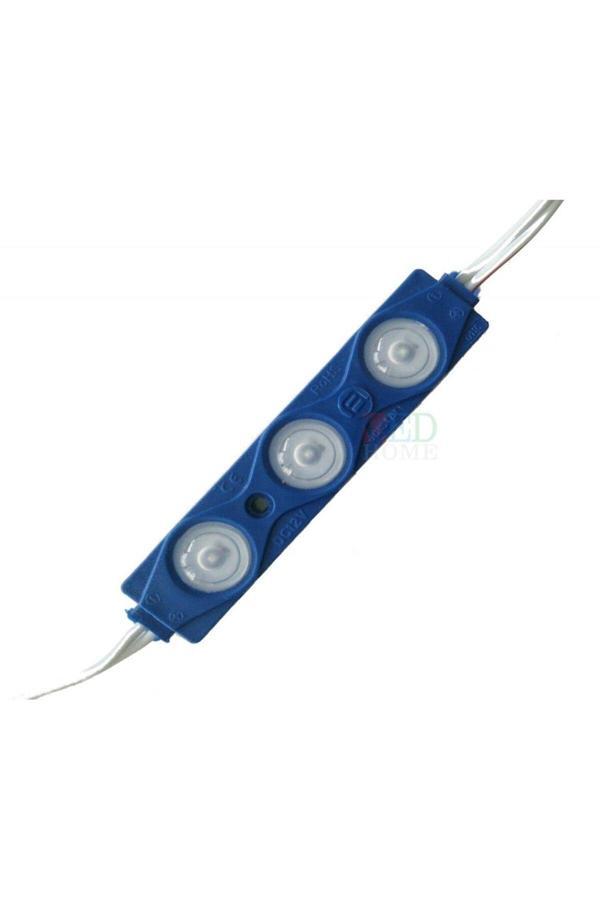 Zembil 10 Adet 12V 1.5 Watt 3 Ledli Mercekli Parmak Modül Led Mavi - Image 1