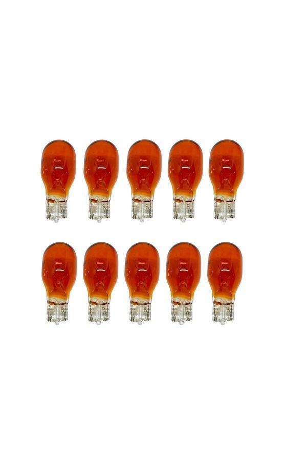 Zembil 10 Adet 12V T15 Wy16W Dipsiz Standart Ampul Turuncu - Image 1