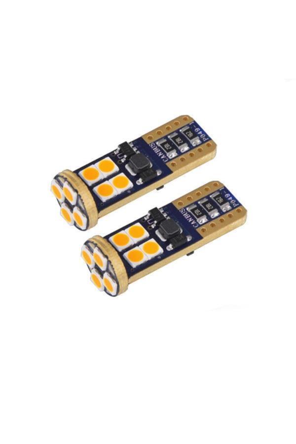 Femex 2 Adet T10 Led 12 Ledli Park Plaka İç Aydınlatma Ledi Ledi Turuncu - Image 1