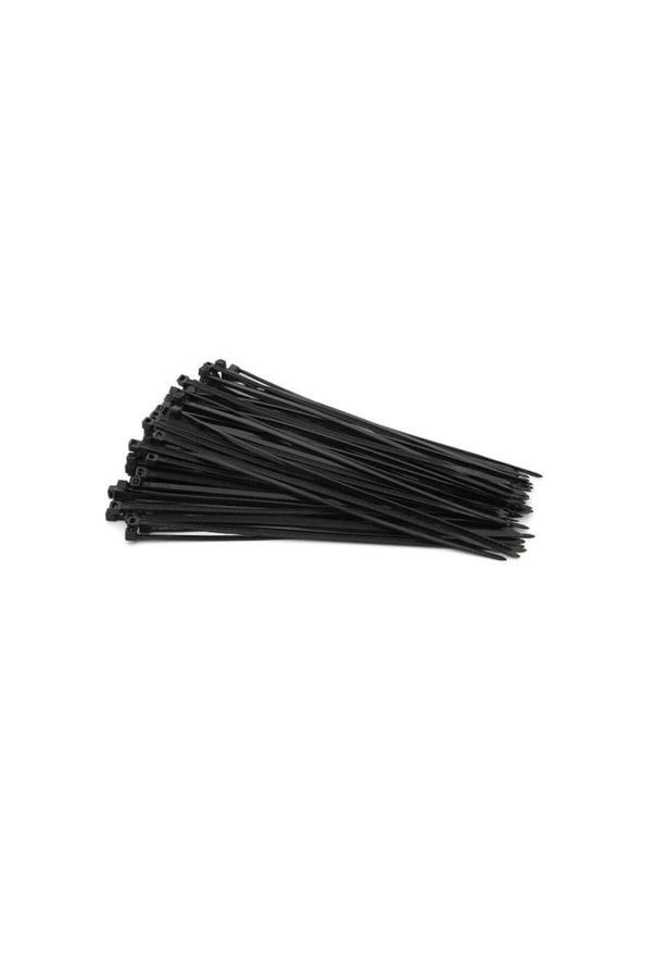 Zembil 500 Adet Siyah Plastik Cırt Kelepçe Kablo Bağı 4.8X200Mm - Image 1