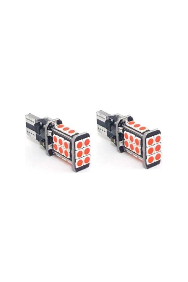 Femex 2 Adet T15 Led Dipsiz 24 Ledli Ampul Kırmızı - Image 1