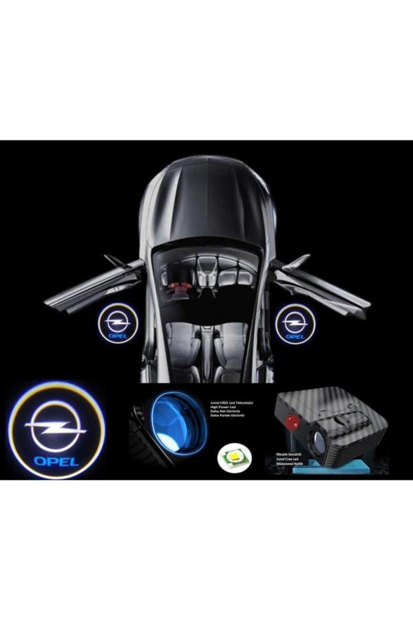 Zembil 2 Adet Opel İle Uyumlu Pilli Yapıştırmalı Sensörlü Mıknatıssız Kapı Altı Led Logo - Image 1