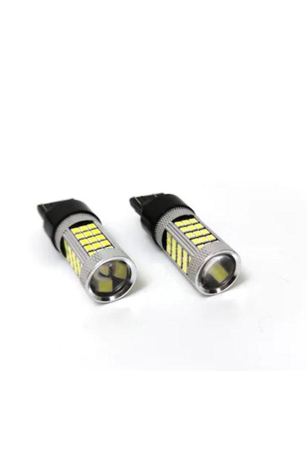 Femex 2 Adet T20 Led Çift Devre Büyük Dipsiz Led Ampul Mercekli 66 Ledi Beyaz - Image 1