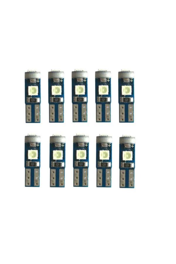 Zembil 10 Adet T5 Led Kilometre Kadran Ambians Aydınlatma Led Ampul Buz Mavisi - Image 1