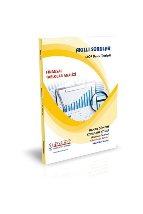 İlkumut Yayınları - Finansal Tablolar Analizi - (Konu Anlatımlı ve Çözümlü Sorular) - Akıllı Sorular - Image 1