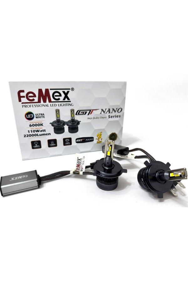 Femex Gt Nano Pro H4 Şimşek Etkili Led Xenon 110W 22000 Lumen - Image 1