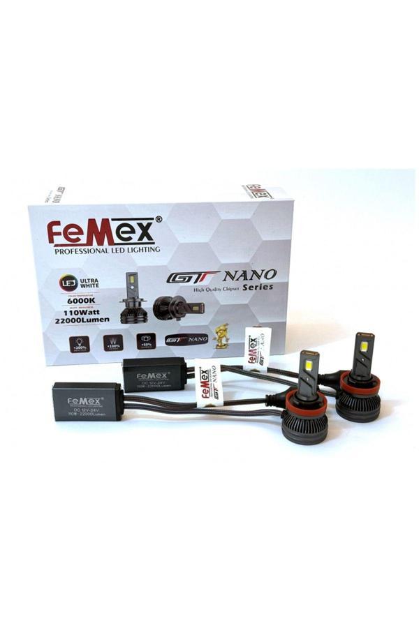 Femex Gt Nano Pro H8 Şimşek Etkili Led Xenon 110W 22000 Lumen - Image 1