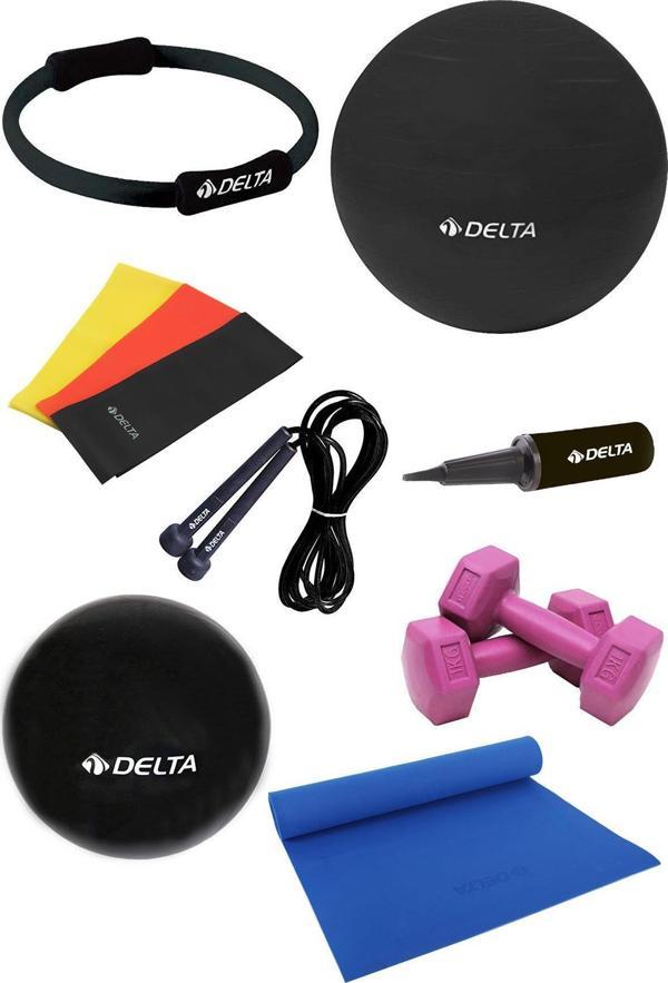 Delta 4 MM Minderli PSS Siyah Full Pilates Seti ( 65 cm - 20 cm ) - Image 1