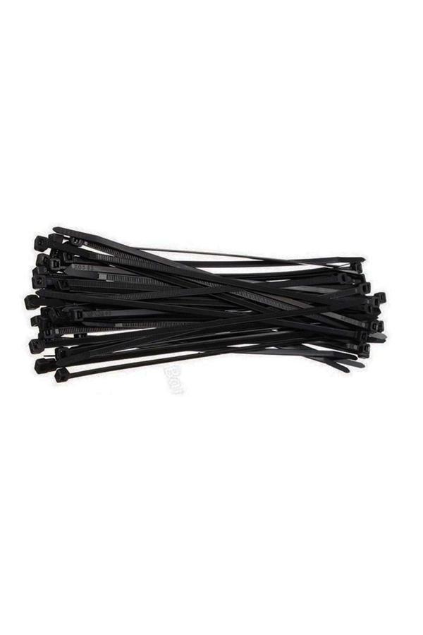 Zembil 200 Adet Siyah Plastik Cırt Kelepçe Kablo Bağı 4.8X300Mm - Image 1