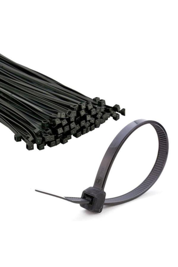Zembil 100 Adet Siyah Plastik Cırt Kelepçe Kablo Bağı 4.8X200Mm - Image 1