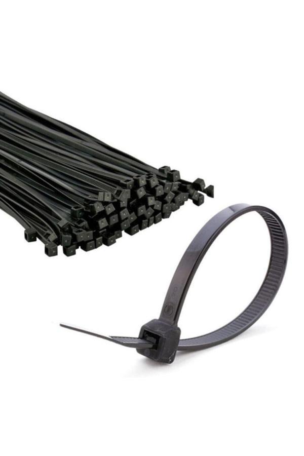 Zembil 100 Adet Siyah Plastik Cırt Kelepçe Kablo Bağı 4.8X250Mm - Image 1