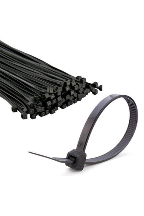 Zembil 100 Adet Siyah Plastik Cırt Kelepçe Kablo Bağı 4.8X300Mm - Image 1