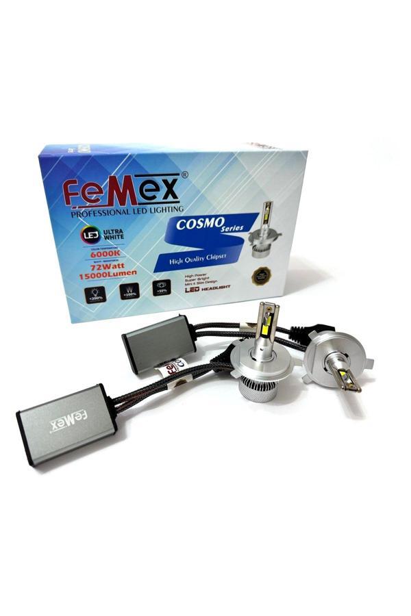 Femex Yeni Cosmo H4 Şimşek Etkili Led Xenon 72W 15000 Lumen - Image 1
