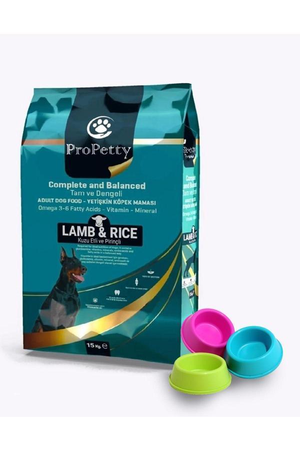ProPetty Kuzu Etli Ve Pirinçli Yetişkin Kuru Köpek Maması 15 Kg. & Mama Kabı Hediye. - Image 1