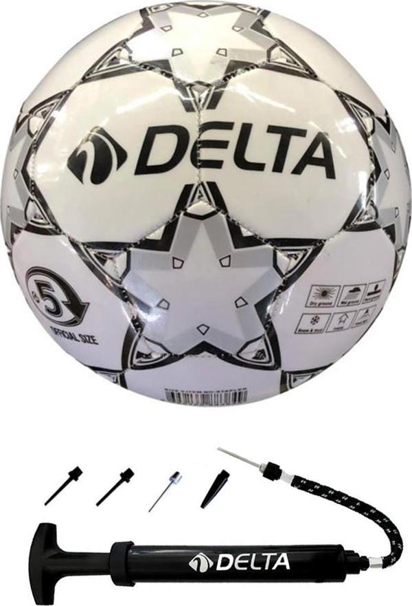 Delta Stapler 5 Numara Dikişli Futbol Topu + Top Pompası - Image 1