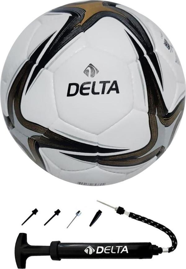 Delta Super League El Dikişli No 4 Dura-Strong Futbol Topu + Çok Fonksiyonlu Top Pompası İkili Set - Image 1