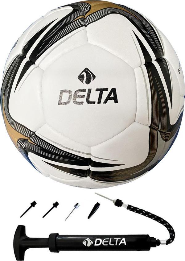 Delta Super League El Dikişli No 5 Dura-Strong Futbol Topu + Çok Fonksiyonlu Top Pompası İkili Set - Image 1