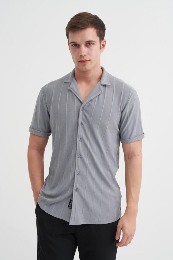 Cazador Erkek Kısa Kol Polo Yaka Gömlek Slim Fit - Image 1
