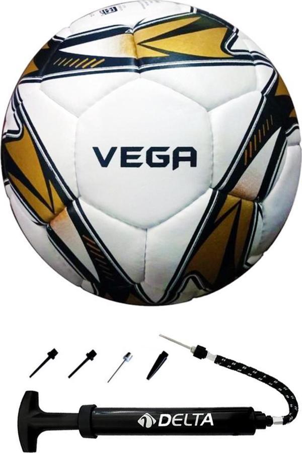 Delta Vega El Dikişli 5 Numara Dura-Strong Futbol Topu + Çok Fonksiyonlu Top Pompası İkili Set - Image 1
