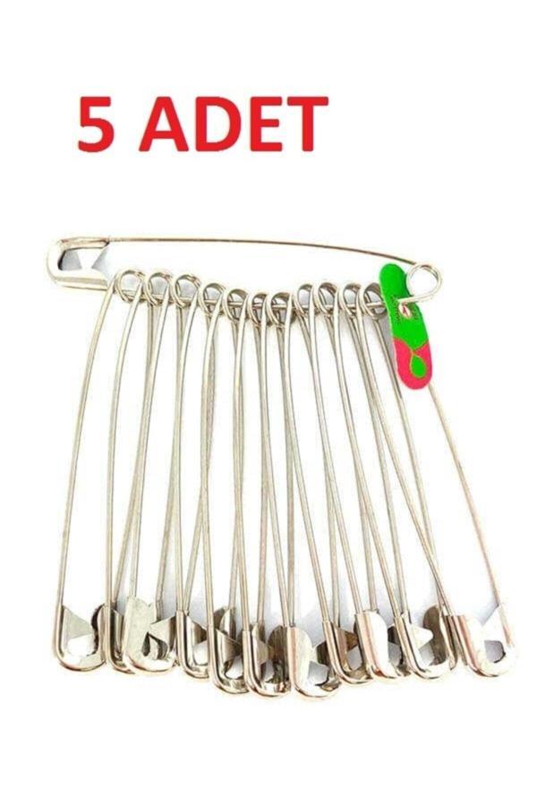 Gördur (5 Adet) Büyük Boy No:4 Çengelli Iğne 5Cm Boyunda 12 Adetli Çatal Iğne (5 Adet) - Image 1
