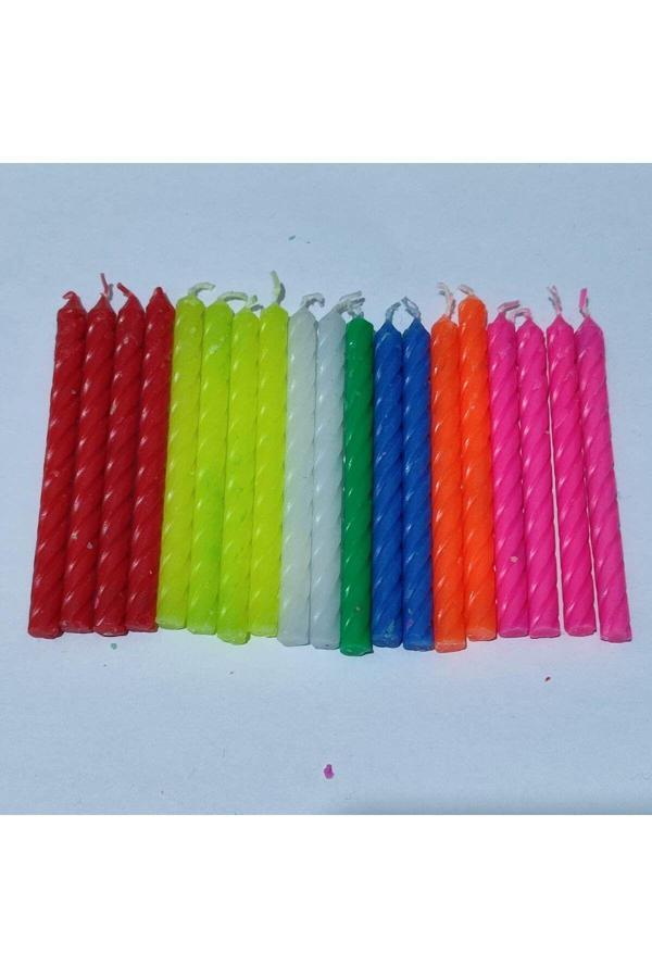 Hagiki Gelin Mumu, 20 Adetli, 8,5 Cm Uzunluk Ve 6Mm Çapında, Doğum Günü Mumu Ve Pasta Mumu Renkli Parti Ler - Image 1