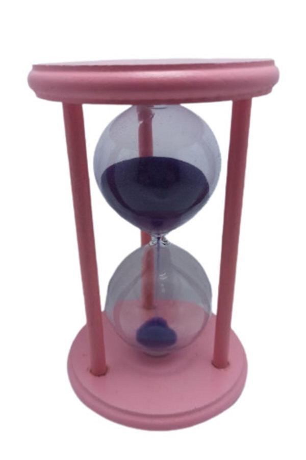 Hagiki (1 Adet) Pembe Kum Saati 5 Dakika Süreli Ahşap Küçük Boy (1 Adet) - Image 1