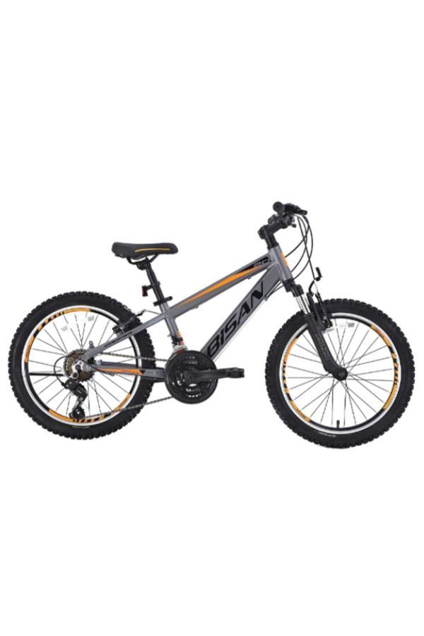 BİSAN COOPER ÇOCUK BİSİKLETİ 28 CM V 20 JANT 21 VİTES FÜME SİYAH TURUNCU - Image 1