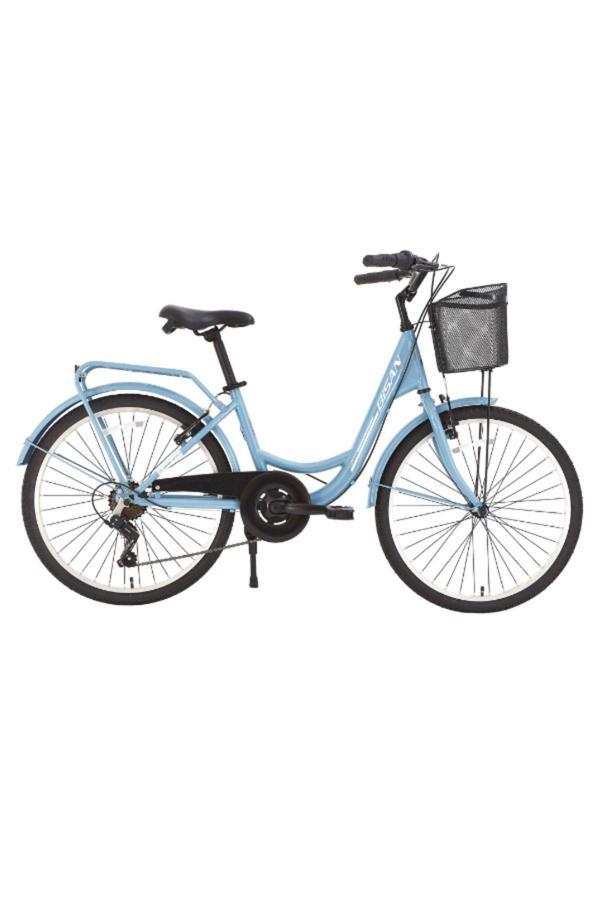 BİSAN SORRENTO ŞEHİR BİSİKLETİ 36 CM V 24 JANT 3 VİTES BEBEK MAVİSİ BEYAZ - Image 1