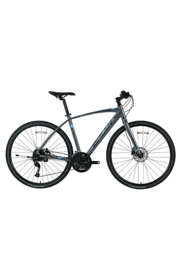 BİSAN 8600 ALTUS TREKKİNG BİSİKLETİ 48 CM HİDROLİK DİSK 28 JANT 27 VİTES METALİK GRİ MAVİ - Image 1