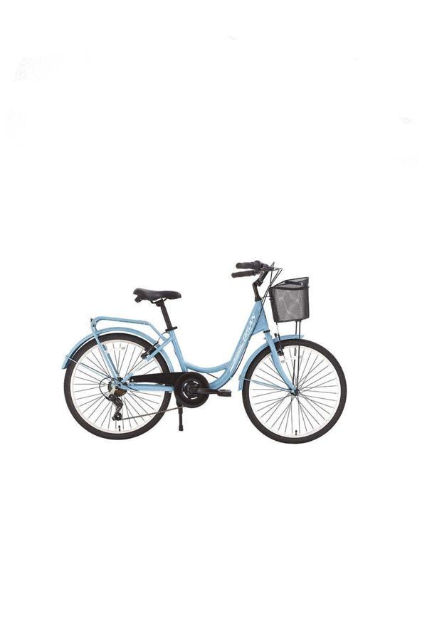 BİSAN SORRENTO-S ŞEHİR BİSİKLETİ 36 CM V 24 JANT 7 VİTES BEBEK MAVİSİ BEYAZ - Image 1