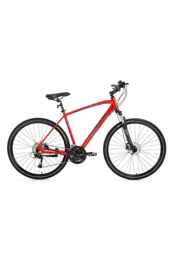 8500 TREKKİNG BİSİKLETİ 46 CM HİDROLİK DİSK 28 JANT 27 VİTES MAT KIRMIZI SİYAH - Image 1