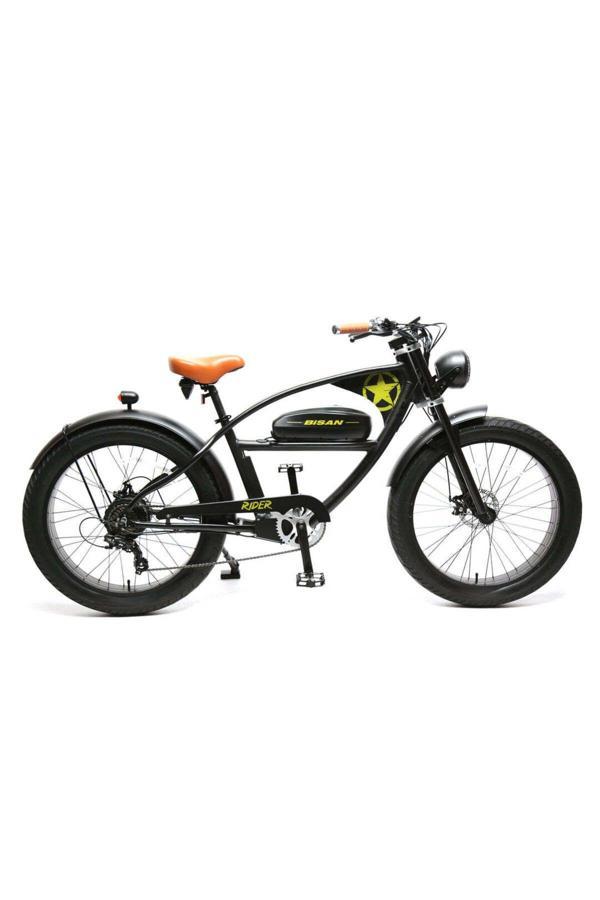 Bi̇san Ri̇der Elektri̇kli̇ Bi̇si̇klet 46 Cm Di̇sk Fren 26 Jant 7 Vi̇tes Mat Si̇yah Yeşi̇l - Image 1
