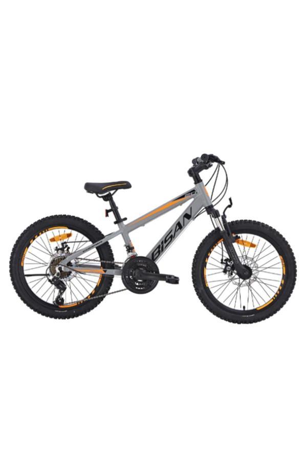 BİSAN COOPER ÇOCUK BİSİKLETİ 30 CM HD 24 JANT 21 VİTES AÇIK GRİ SİYAH TURUNCU - Image 1