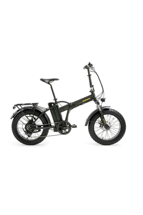 E-foldıng F2 Elektrikli Katlanır Bisikleti 43cm Md 20 Jant 7 Vites Mat Siyah Sarı - Image 1