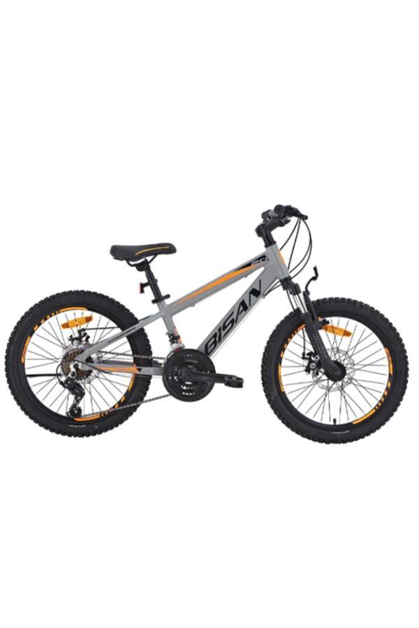 BİSAN COOPER ÇOCUK BİSİKLETİ 28 CM MD 20 JANT 21 VİTES AÇIK GRİ SİYAH TURUNCU - Image 1