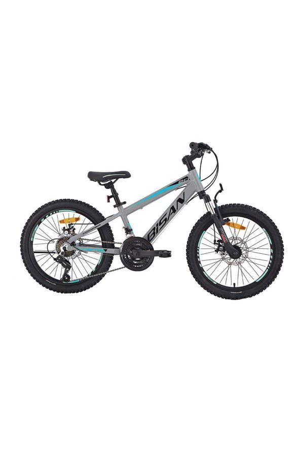 BİSAN COOPER ÇOCUK BİSİKLETİ 30 CM MD 24 JANT 21 VİTES AÇIK GRİ SİYAH MAVİ - Image 1