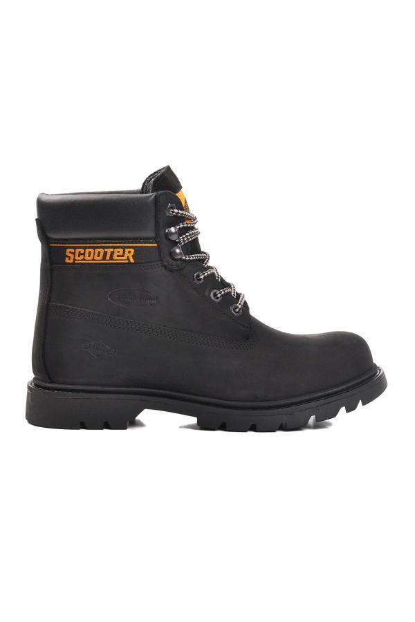Siyah Nubuk Hakiki Deri Su Geçirmez Unisex Bot G5130 G - Image 1
